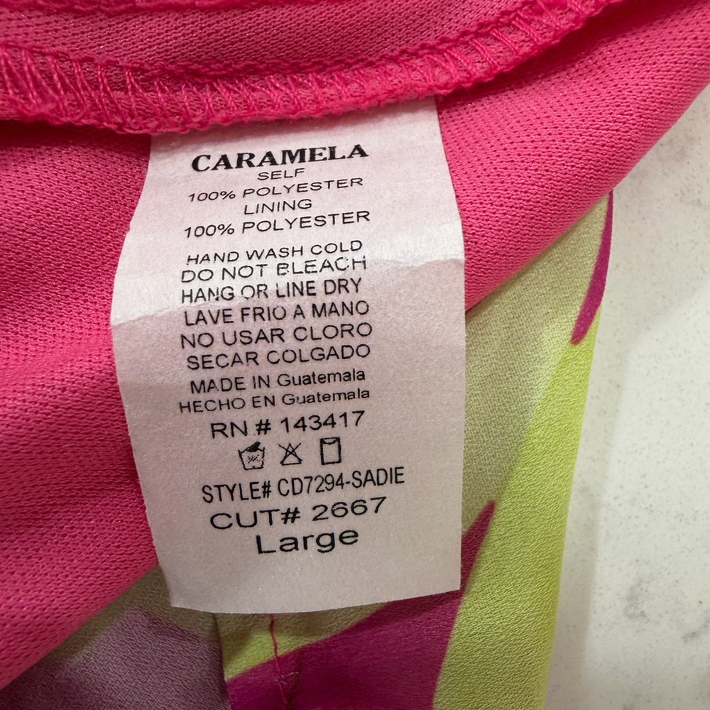 Tropical Pink and Green Maxi Dress - Picture 5 of 6